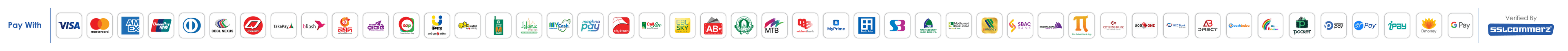 Payment Methods - Verified by SSLCommerz